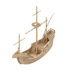 Alternative view of Merchant Carrack - Sea & Sail - 3D Printable STL