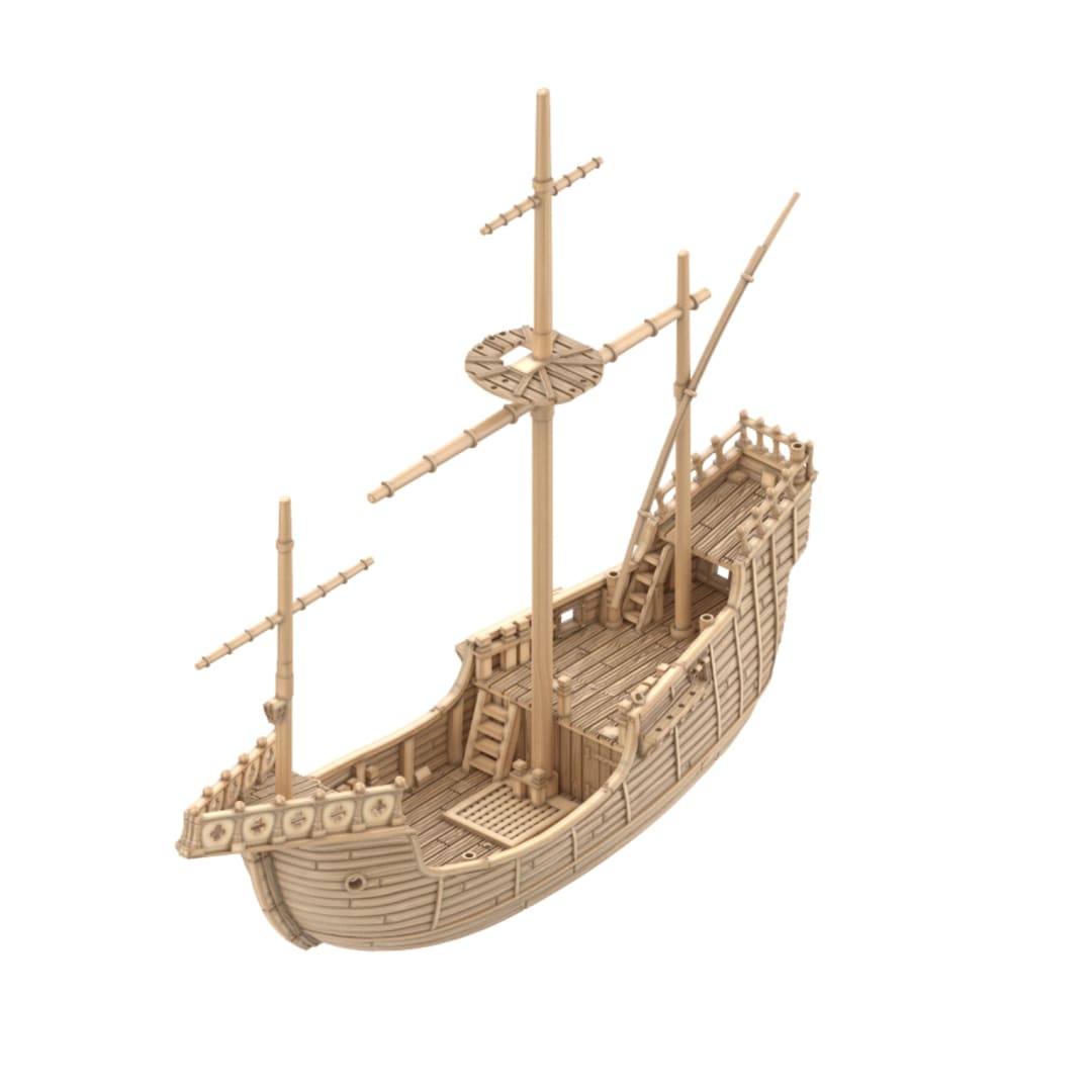 Merchant Carrack - Sea & Sail - 3D Printable STL - Image 2