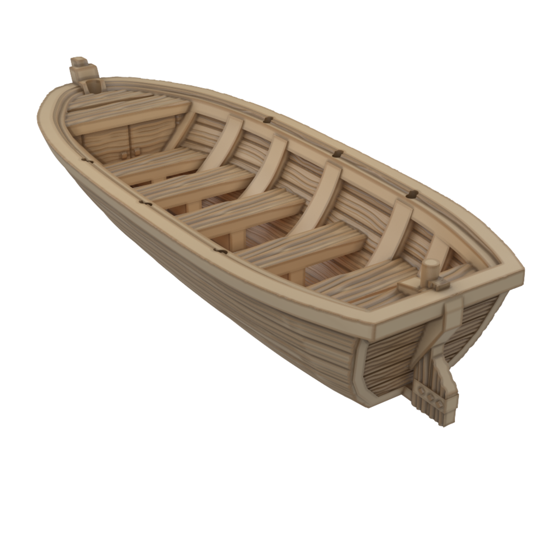 Row Boat - Docks & Canals Collection - 3D Printable - Image 5